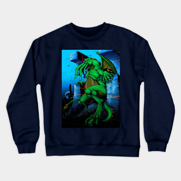 cthulhu Crewneck Sweatshirt by gabrielcardozoart